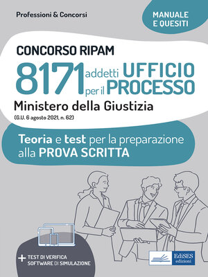 cover image of Concorso RIPAM 8171 addetti Ufficio per il Processo--Ministero della Giustizia